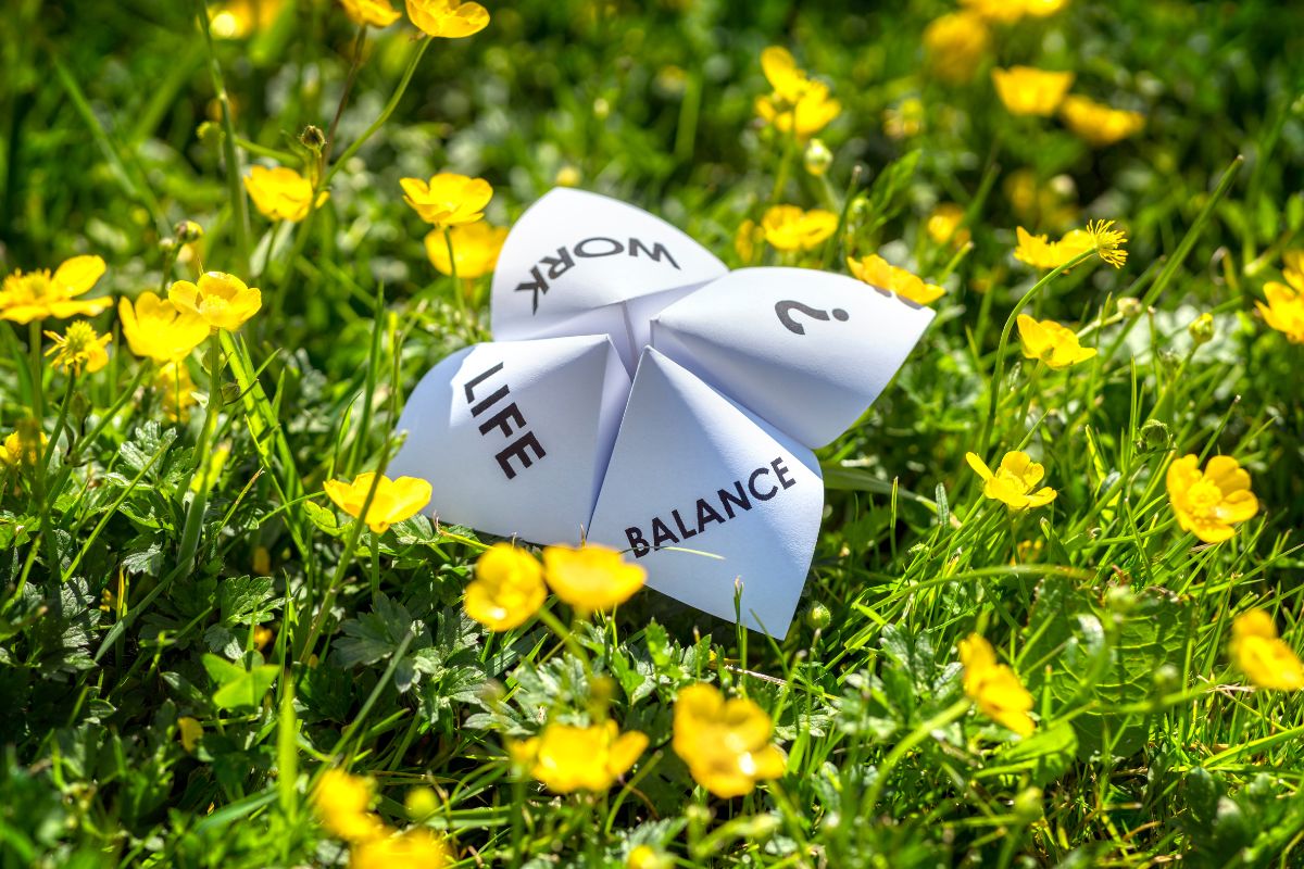 Pillars of a balanced life origami fortune teller